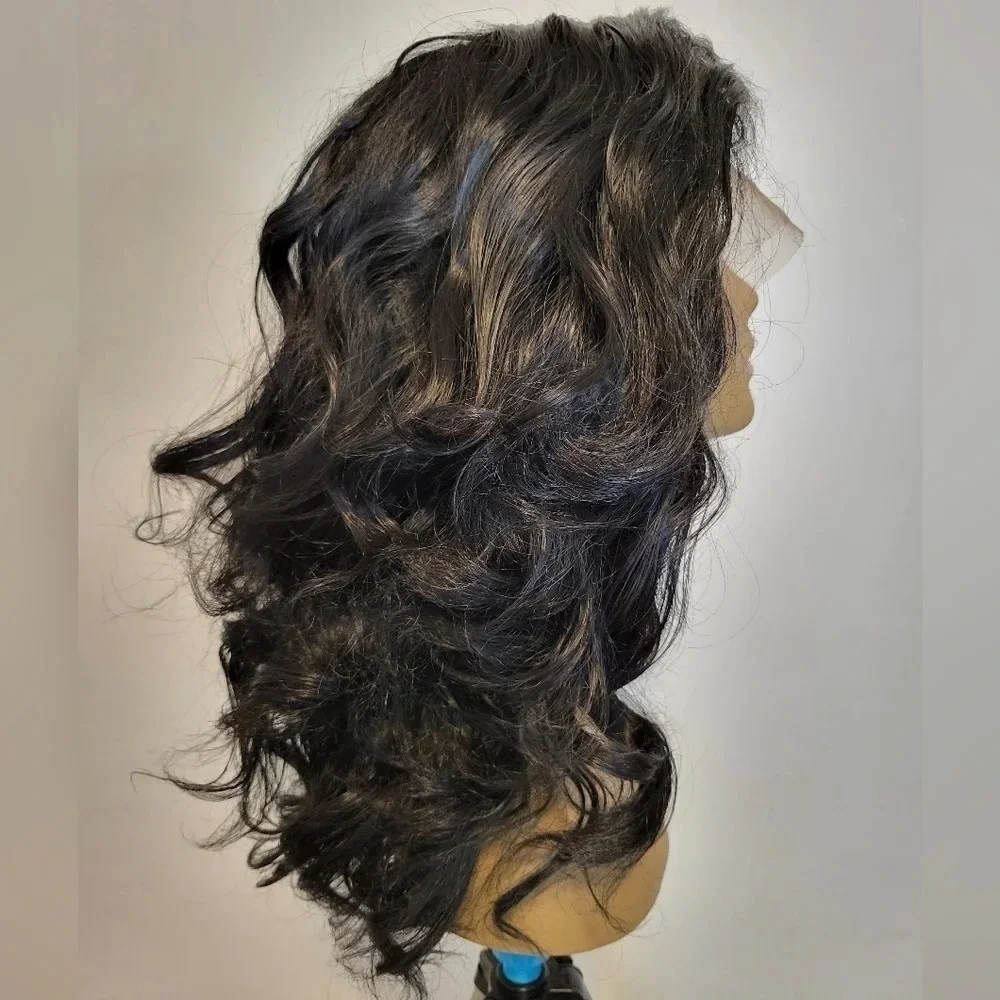 Fashion Shoulder Length Wig - Black